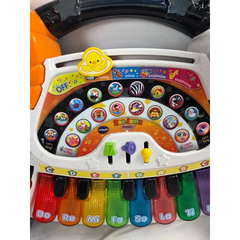 VTech Zoo Jamz Piano Zebra Musical Toy with Microphone and Light-Up Keys
